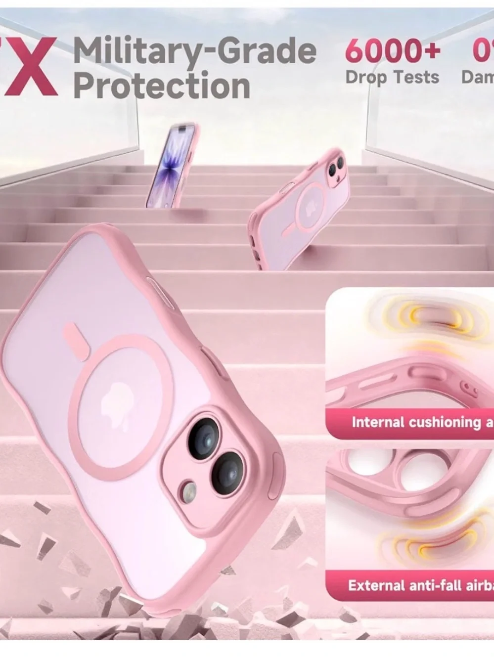 I phone 17 case compatible with magsafe Light pink new